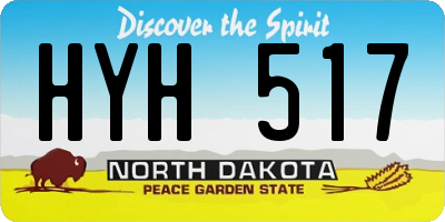 ND license plate HYH517