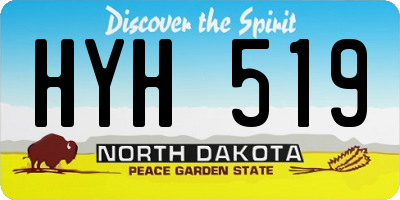 ND license plate HYH519