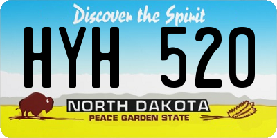 ND license plate HYH520