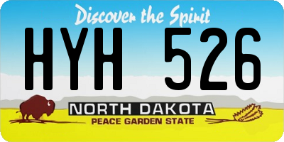 ND license plate HYH526