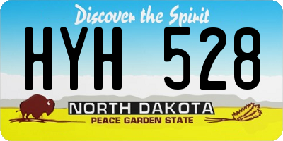 ND license plate HYH528