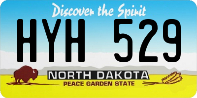 ND license plate HYH529