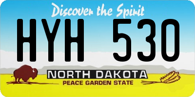 ND license plate HYH530