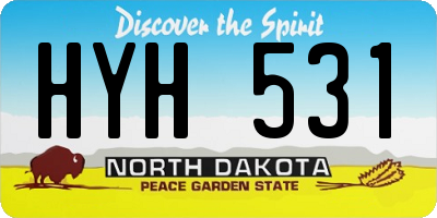 ND license plate HYH531