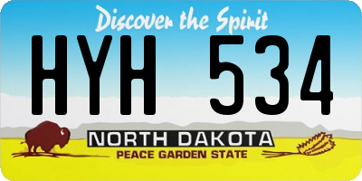 ND license plate HYH534