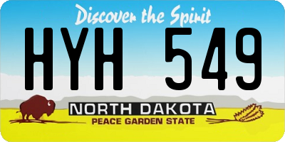 ND license plate HYH549