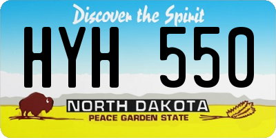 ND license plate HYH550
