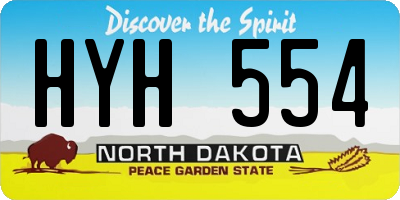 ND license plate HYH554