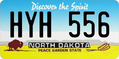 ND license plate HYH556