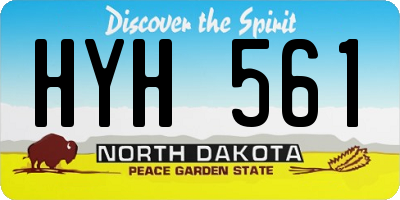 ND license plate HYH561
