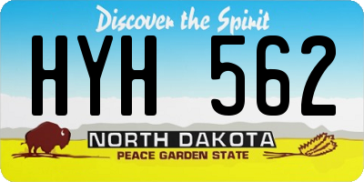 ND license plate HYH562