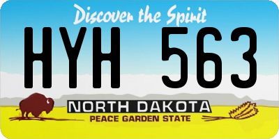 ND license plate HYH563