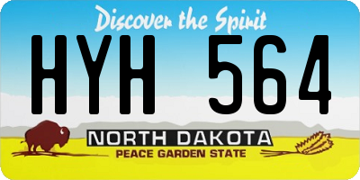 ND license plate HYH564