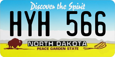 ND license plate HYH566