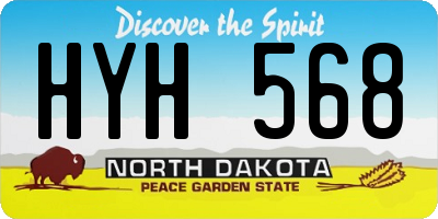 ND license plate HYH568