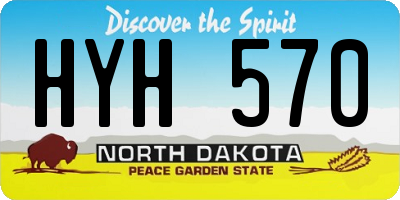 ND license plate HYH570