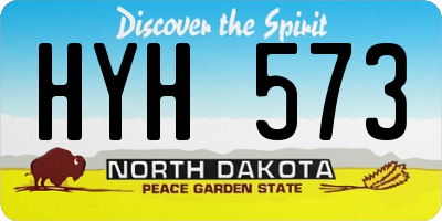 ND license plate HYH573