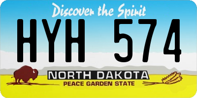 ND license plate HYH574