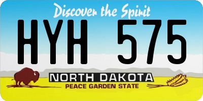ND license plate HYH575
