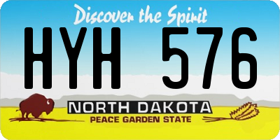 ND license plate HYH576