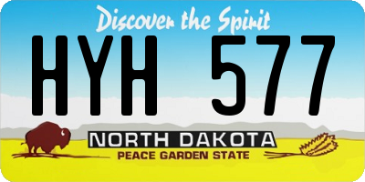 ND license plate HYH577