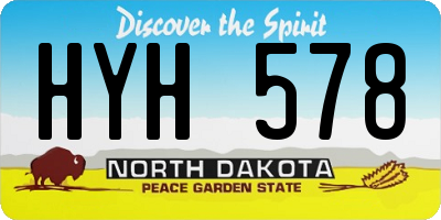 ND license plate HYH578