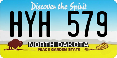 ND license plate HYH579