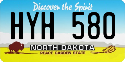ND license plate HYH580