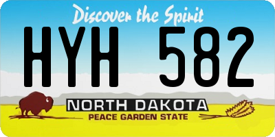 ND license plate HYH582