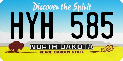 ND license plate HYH585