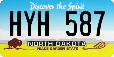 ND license plate HYH587