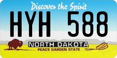 ND license plate HYH588