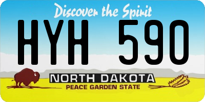ND license plate HYH590
