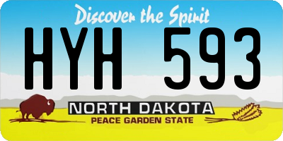 ND license plate HYH593