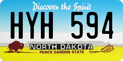 ND license plate HYH594