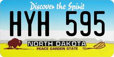 ND license plate HYH595