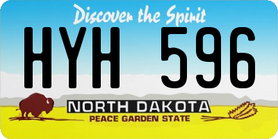 ND license plate HYH596