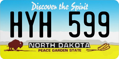 ND license plate HYH599