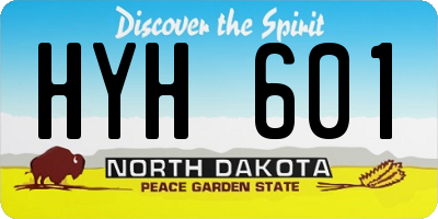 ND license plate HYH601