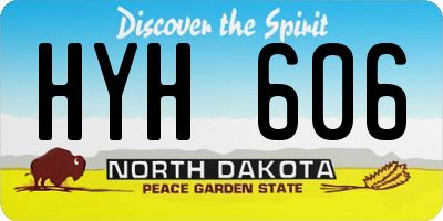 ND license plate HYH606