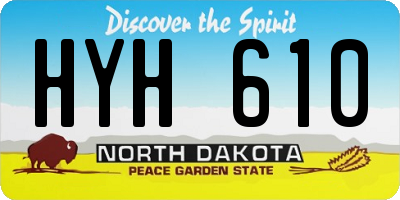 ND license plate HYH610