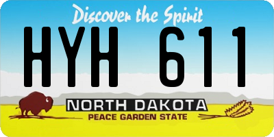 ND license plate HYH611