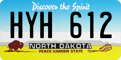 ND license plate HYH612