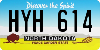 ND license plate HYH614