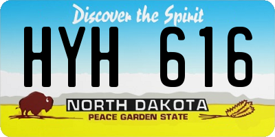 ND license plate HYH616