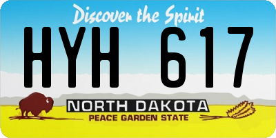 ND license plate HYH617