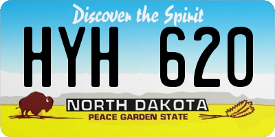 ND license plate HYH620