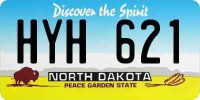 ND license plate HYH621