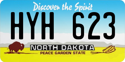 ND license plate HYH623