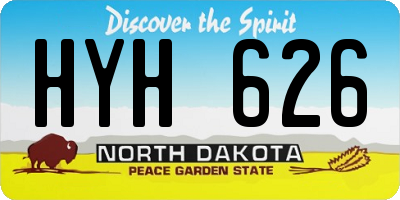 ND license plate HYH626